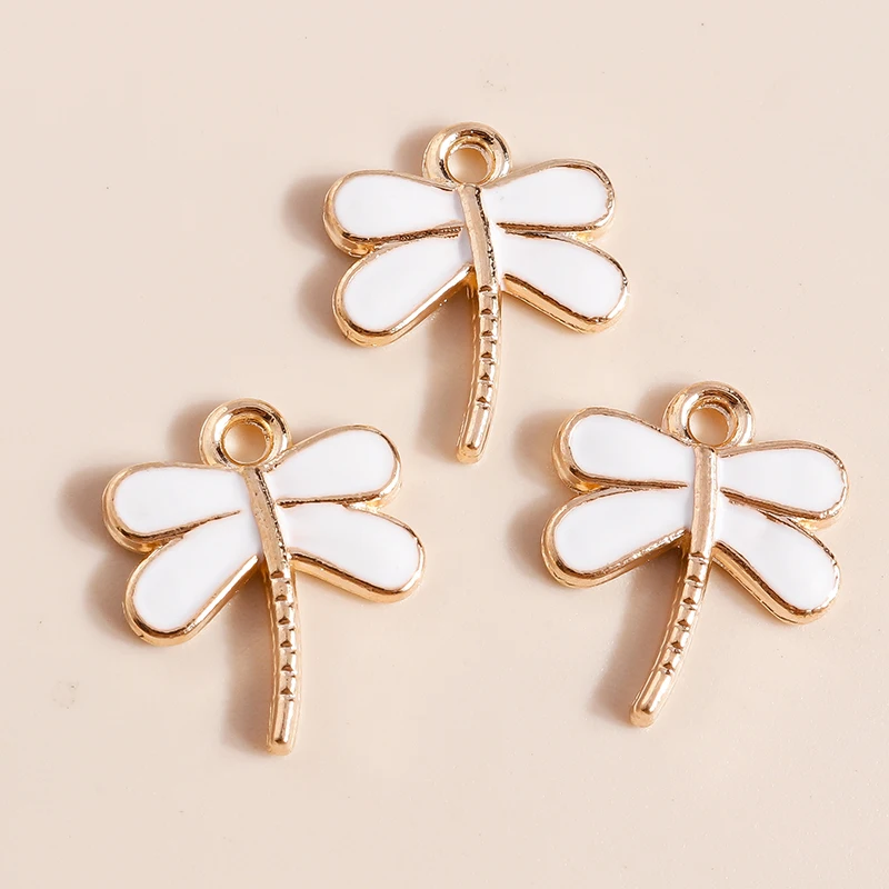 Leslie 10 Stück süße Mini-Insekten-Libellen-Charms für Tropfen-Ohrringe, Halsketten, DIY-Armband, Anhänger, Schmuckherstellung, Zubehör – Detail 12