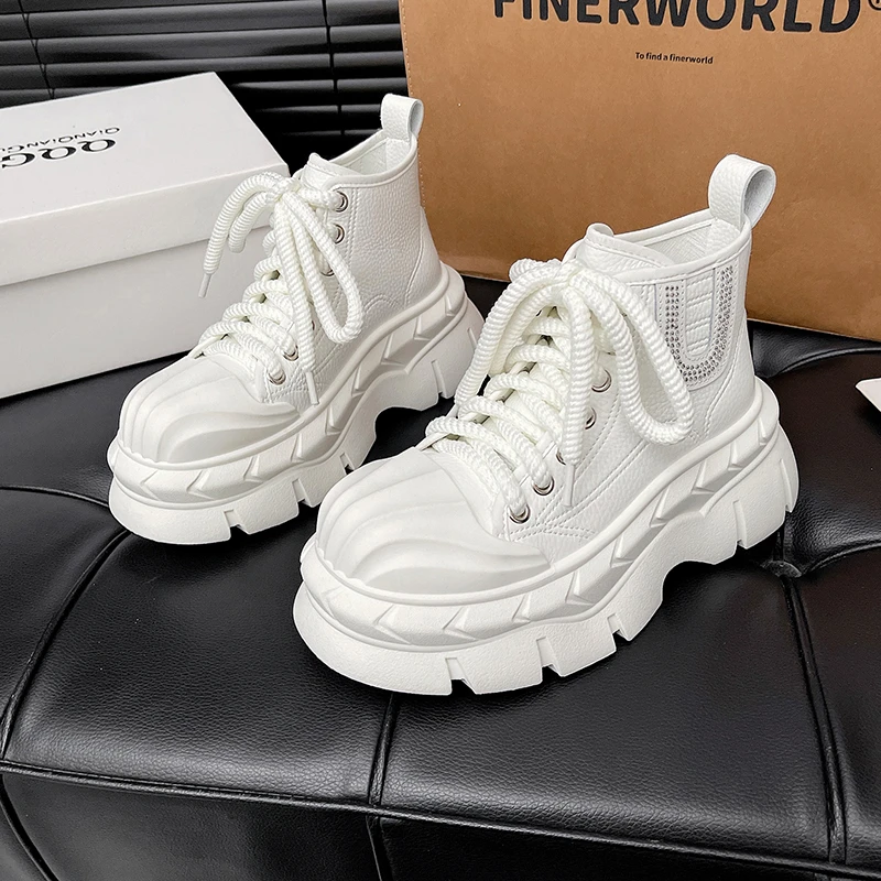 

Fashion Thick Soled Chunky Sneakers Outdoor Fitness Platform Shoes Outdoor Comfortable Running Sneakers Casual Walking Trainers