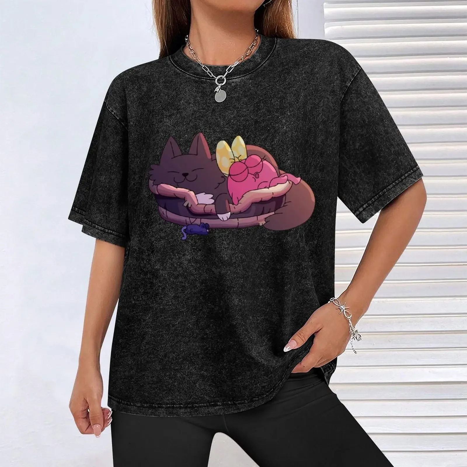 بولي اند دومينو |   تي شيرت Amphibia أنيمي الأشياء قمصان سوداء جرافيك تي شيرت رجالي جرافيك تي شيرت الهيب هوب