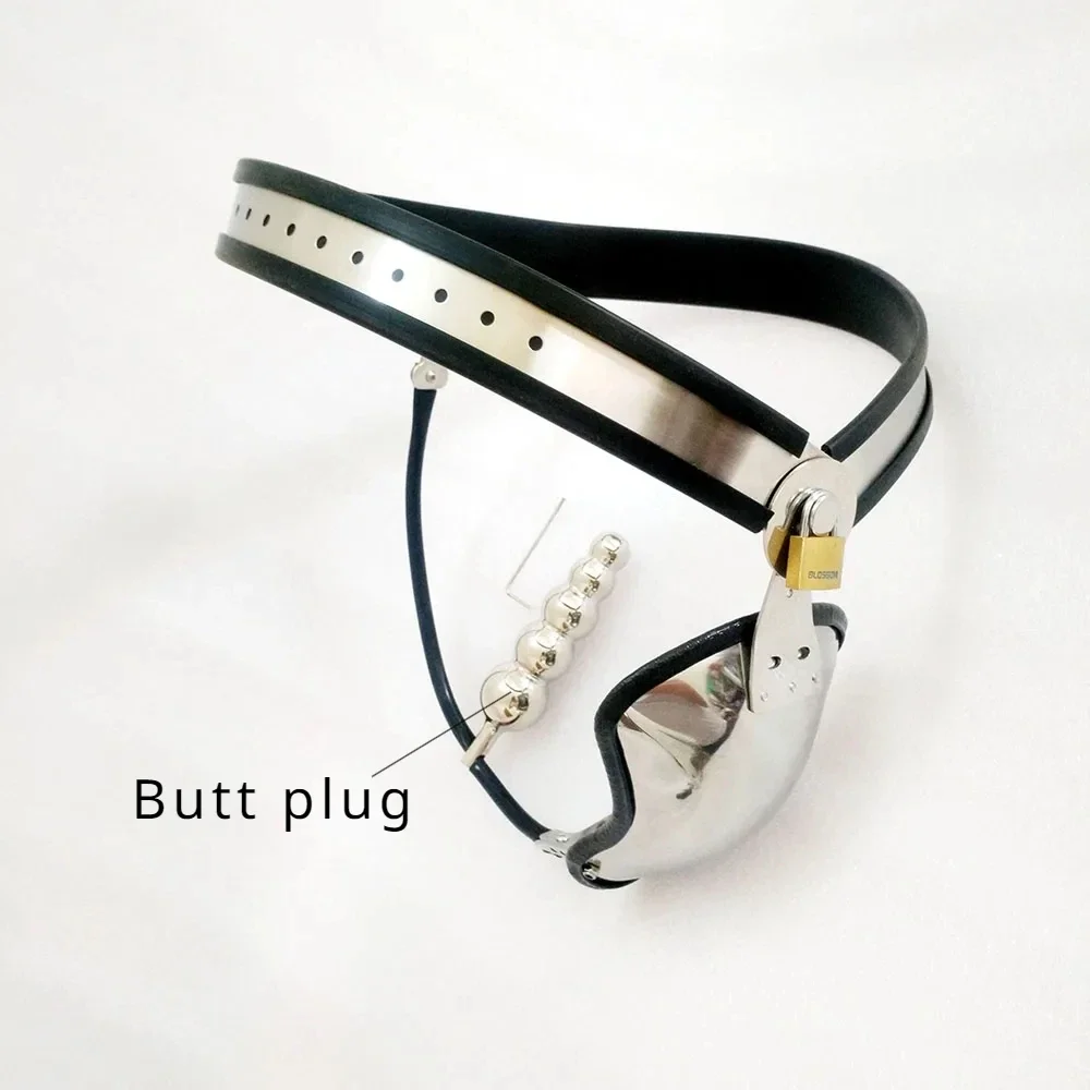 Stainless Steel male Chastity Panty with butt Plug Chastity Belt penis Locking Pants SexToys for Sissy BDSM BondageGearCockCages