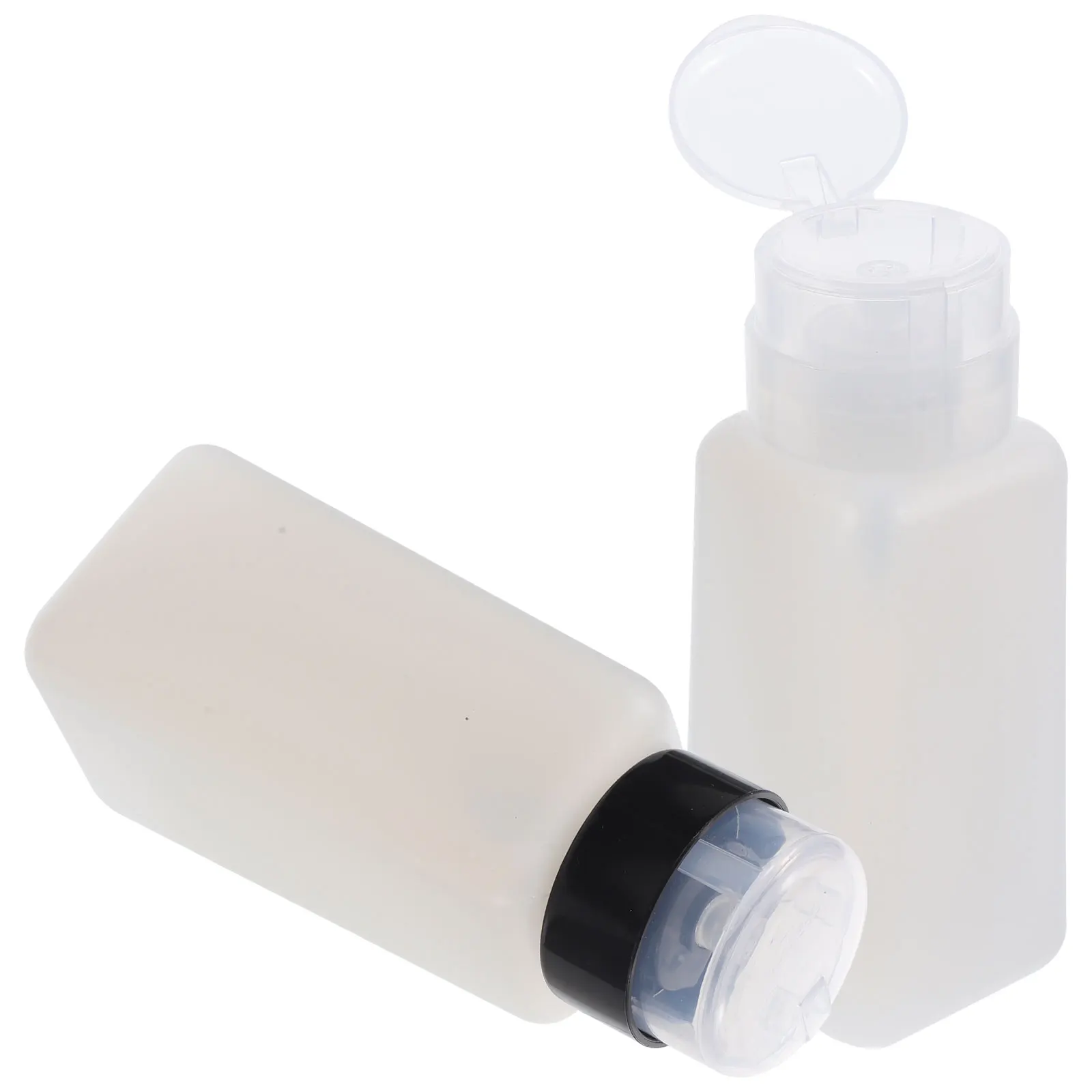 

2pcs Press Empty Bottles 180ML Nail Polish Remover Pump Dispenser Durable Reusable No Peculiar Smell Long Lasting Practical