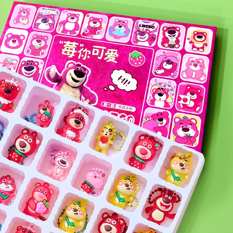 40 Pcs Lotso Dolls Blind Box Poke Hole Fun Student Children'S Toys Cartoon Cute Gift Pendant Anime Peripherals Strawberry Bear