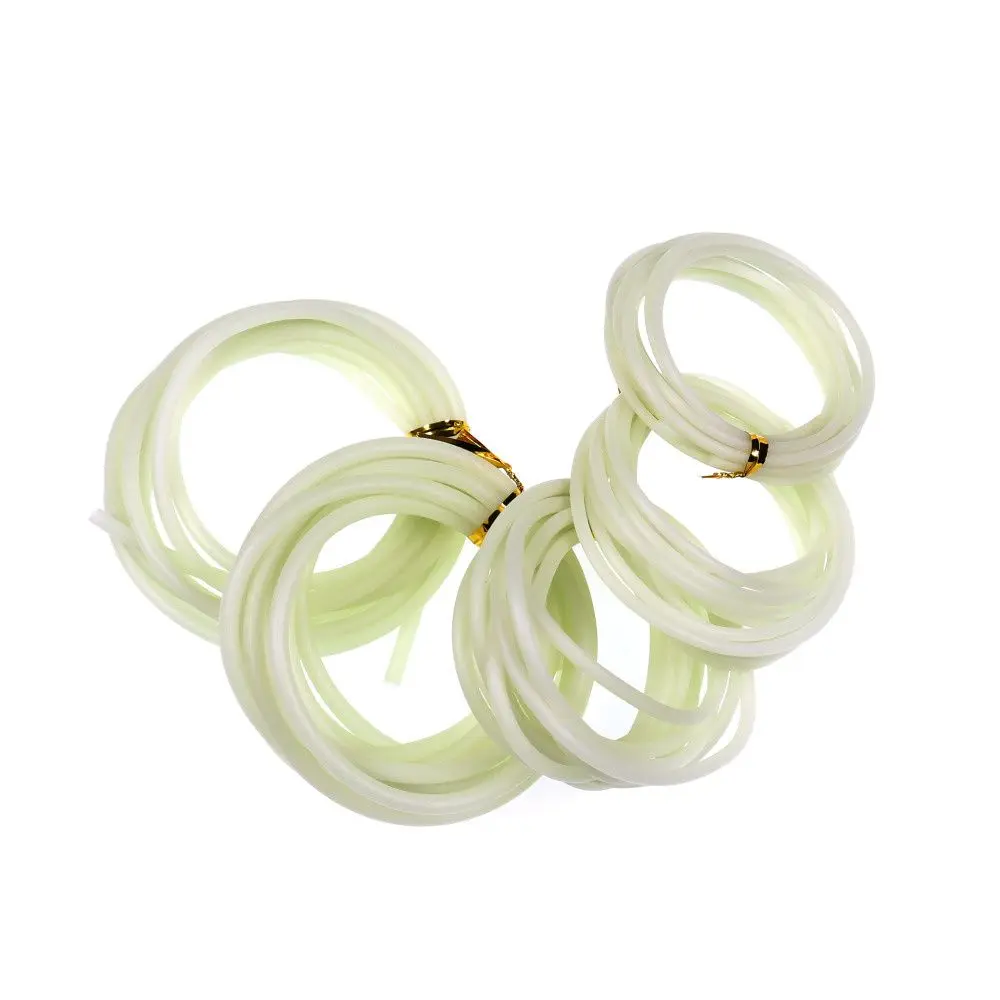 5 Sizes Light Tackle Silicone Fishing Luminous Tube Fishing Sleeves Glow Pipe Rig Protection Tubes