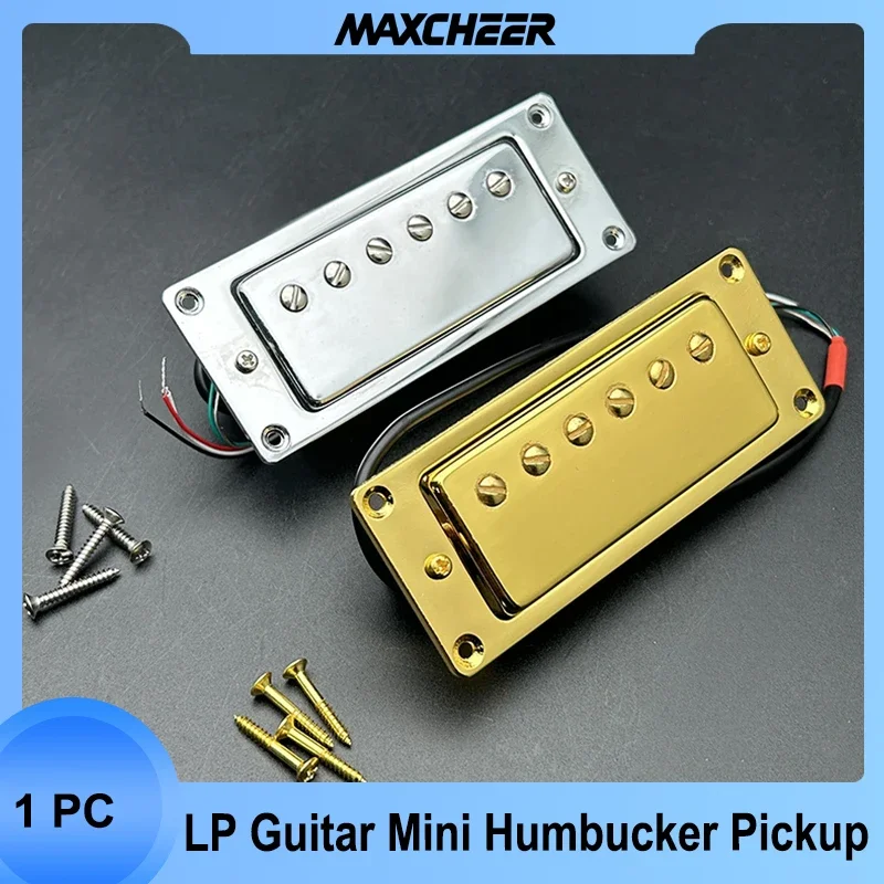 Mini Humbucker 68X29MM 6 Hole Electric Guitar Pickup Coil Splitting Pickup for LP Guitar (The Neck and Bridge are Universal)