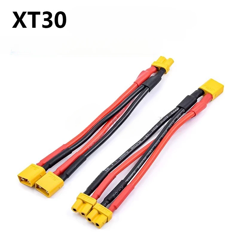 

XT30 XT-30 Female / Male Parallel cable wire Y lead 18AWG 10CM Battery Charger Cable For Rc Drone Car Battery