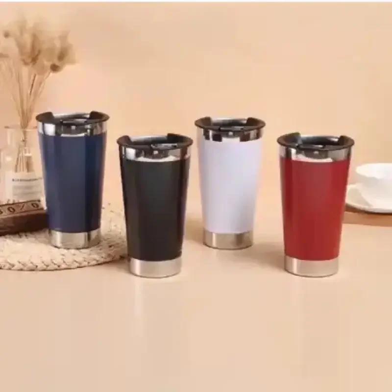 20oz Creative Stainless Steel Beer Cup with Bottle Opener Double Layer Vacuum Insulation Coffee Mug Car Portable Travel Cup