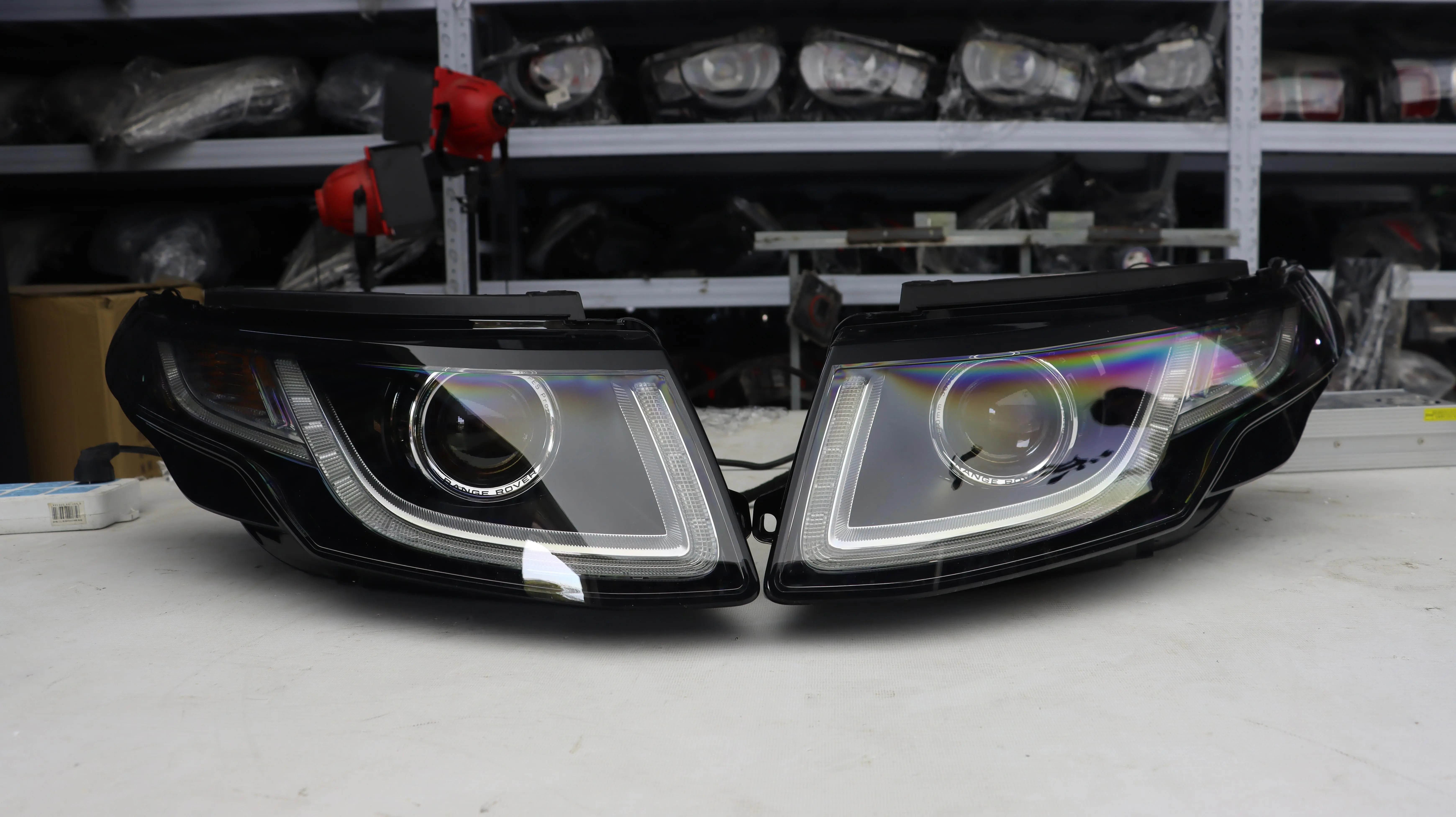 L High Quality Laser Autobiography Headlights For 2015-2018 For Land Rover For Range Rover Evoque New Condition 6500k Color Tem