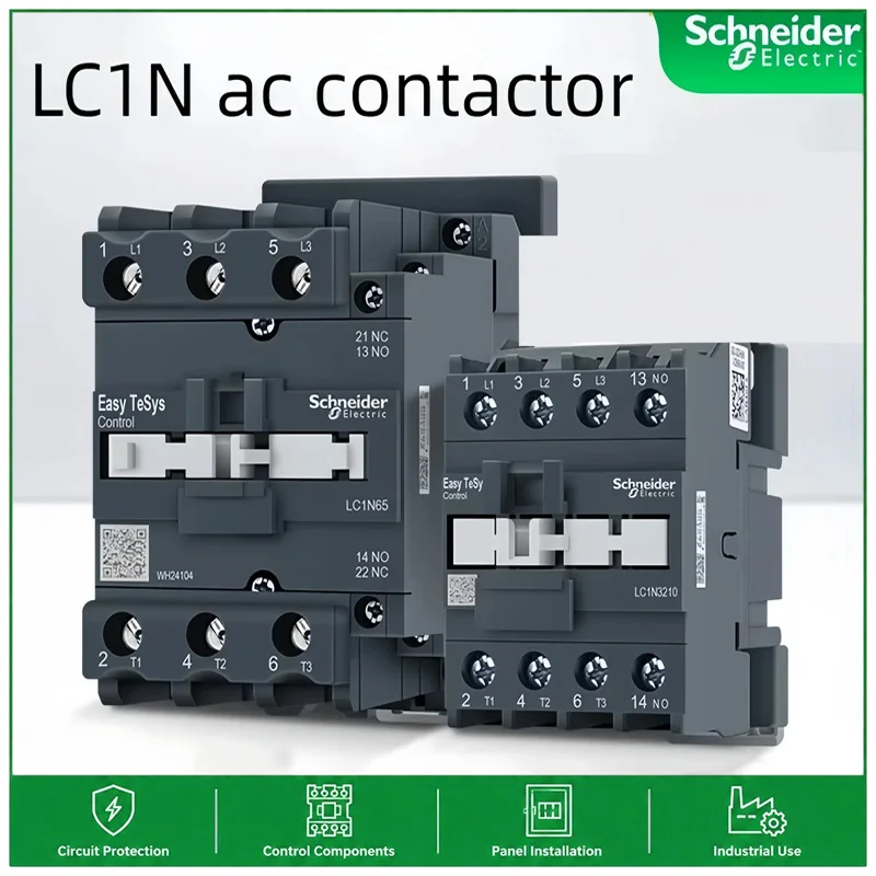 

Schneider Electric AC Contactor LC1N0910 1201 1810 2510 LC1N3810 LC1N3801 AC 24V 48V 110V 220V 380V Original Product