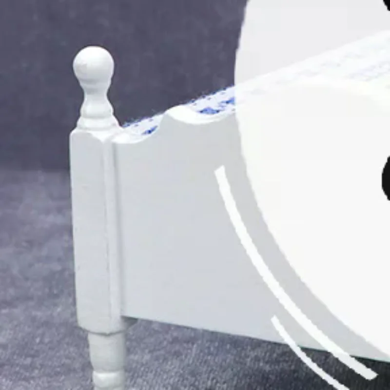 

1:12 Dollhouse Miniature White Single Bed Model Furniture Accessories For Doll House Bedroom Decoration Kids Toys Gift