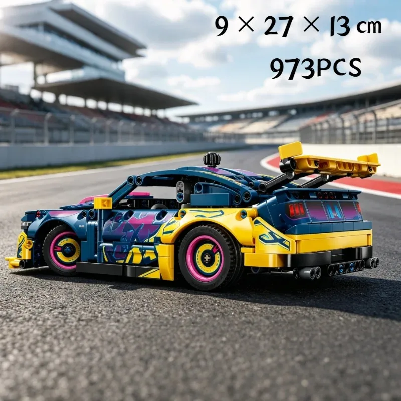 Custom Creative Toys Ford Mustang Car DIY Building Blocks Construction Toys for Friends Fans Birthday Surprise Gifts