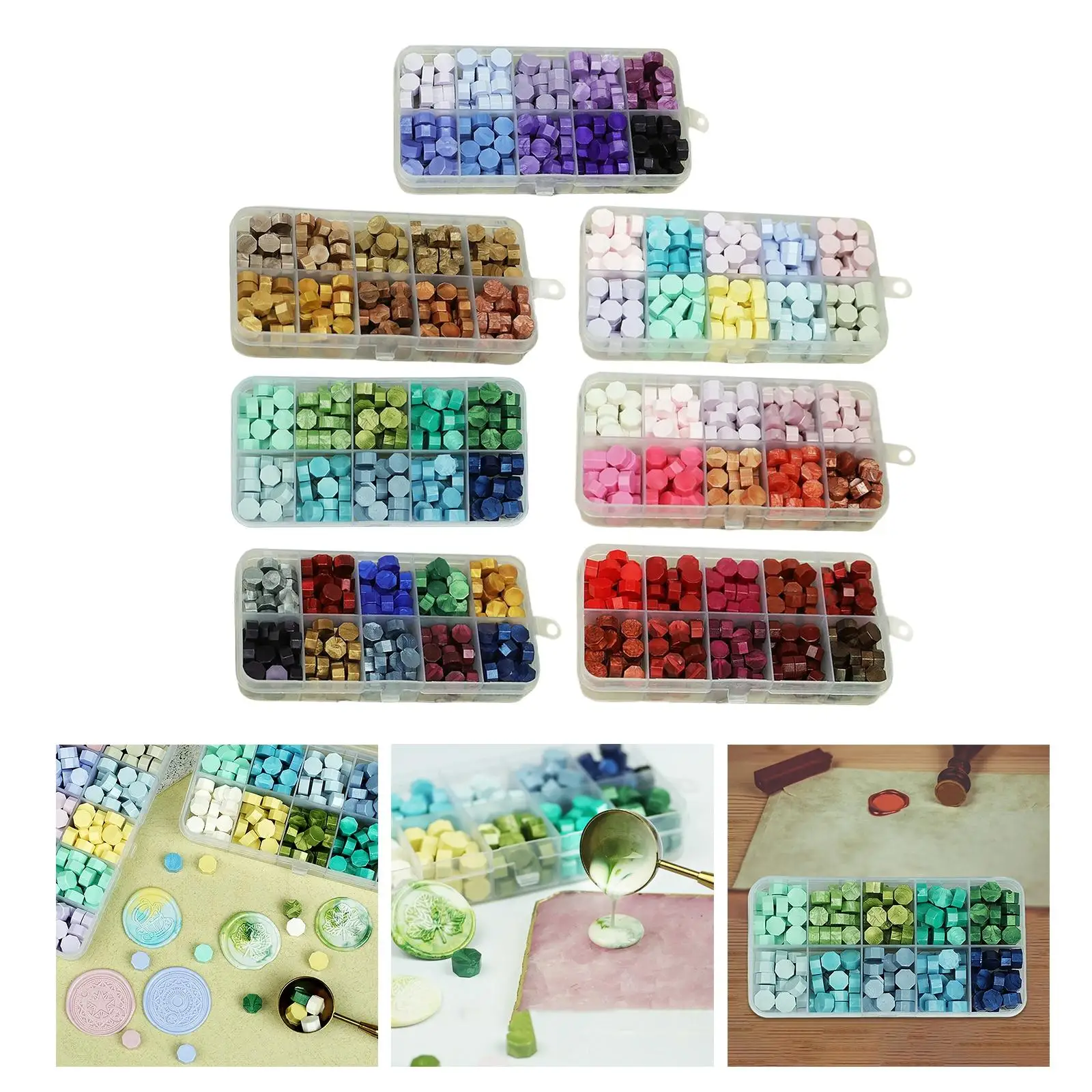 2-4pack 200Pcs Beads Multi Color DIY Bead for Gift Wrapping Sealing Cards