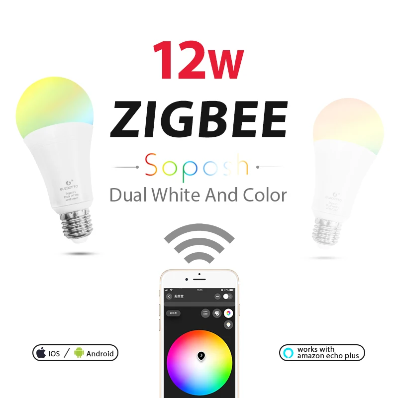 Home Decoration LED Smart Light Bulb Zigbee 3.0 E27/E26/B22 RGB CCT Dimmable 12W Factory Price