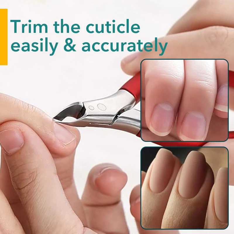 Pinzas para cutículas profesionales, cortaúñas profesionales de media mandíbula de 5mm, cortadores de cutículas de precisión, herramienta de manicura Premium