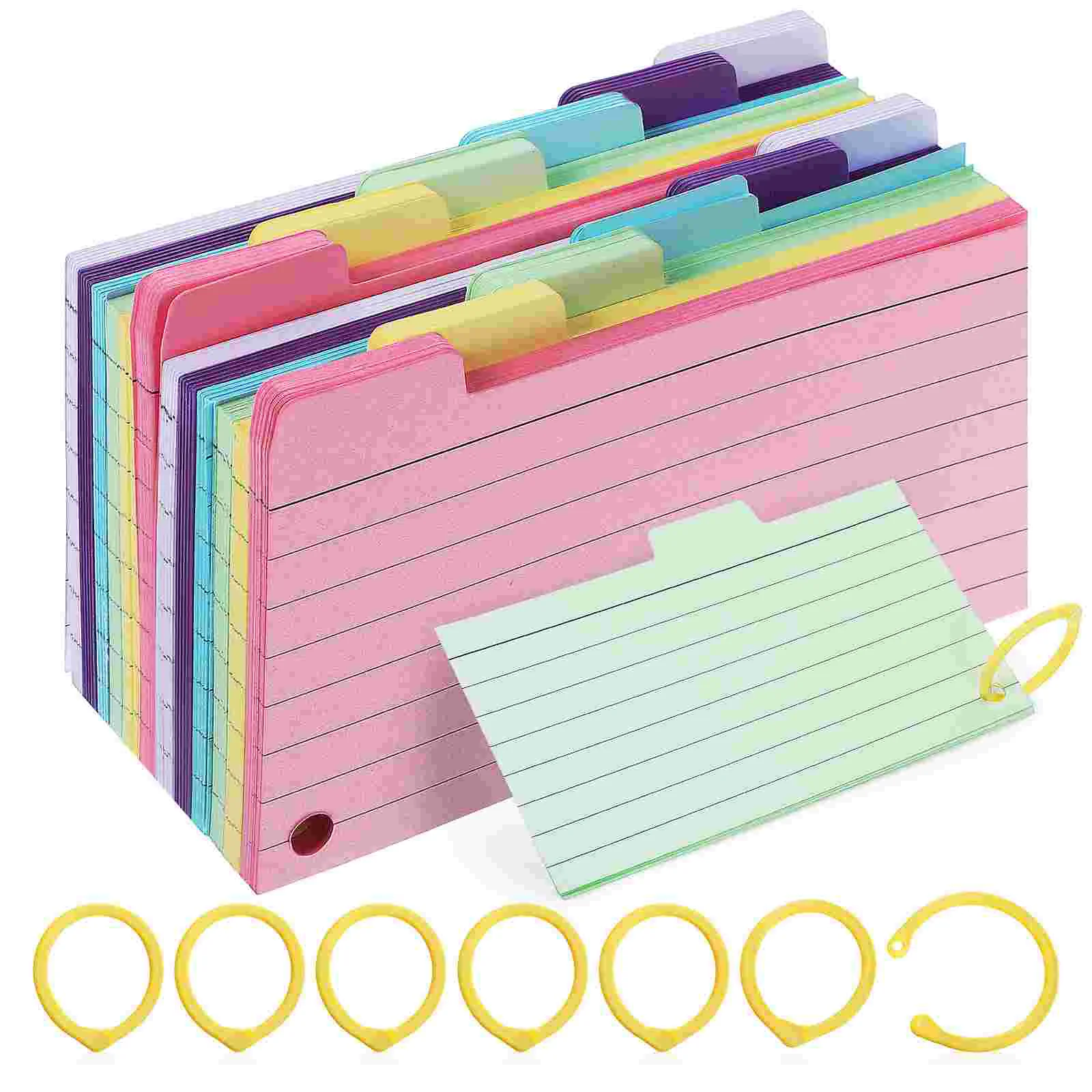 espiral notepads com binder memo pads forrado flash cards aneis pequeno estudo aprendizagem 01