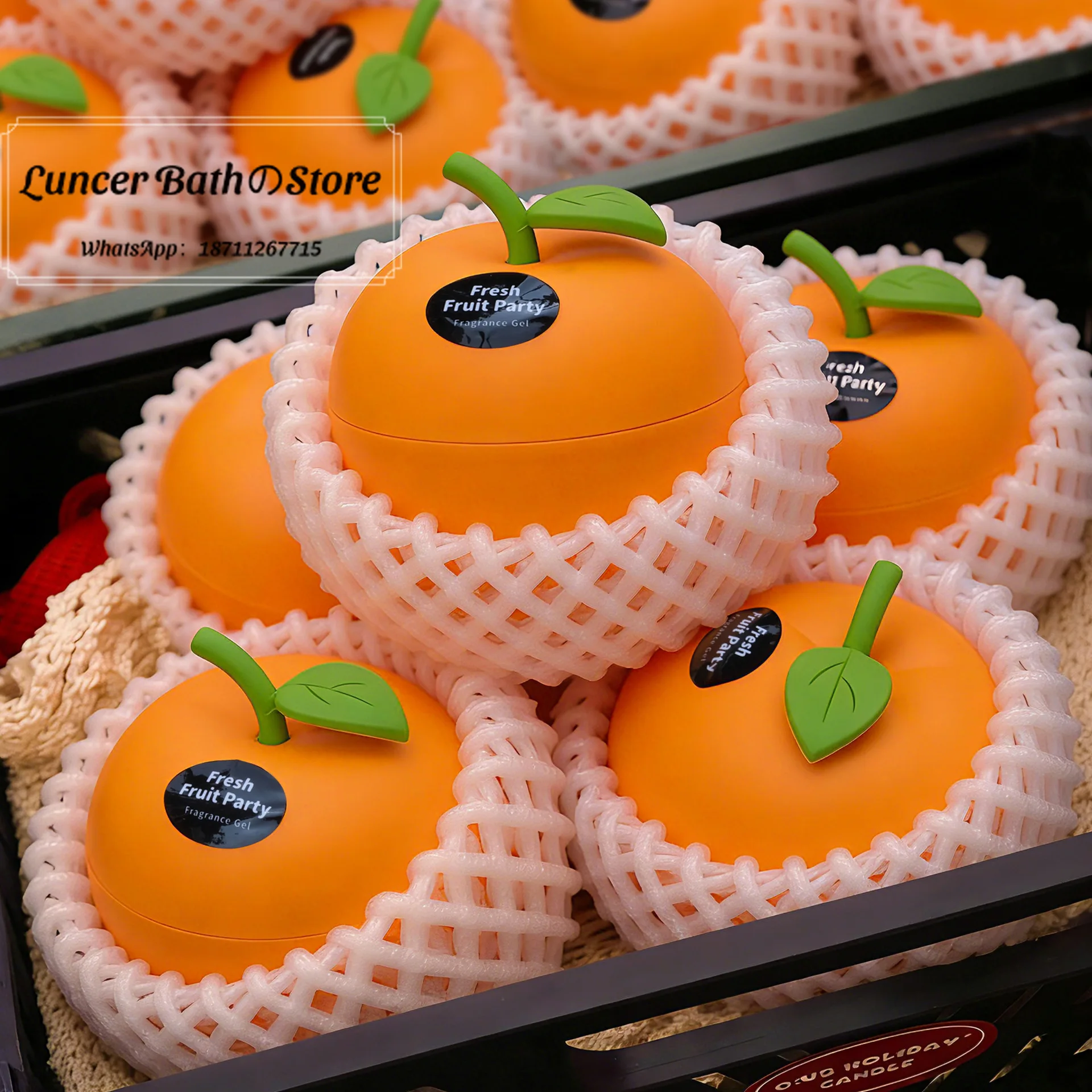 Orange Fruit Solid Gel Aromatherapy Non-Alcohol Car Fragrance Ornament Fragrance Diffuser Deodorant Air Freshener