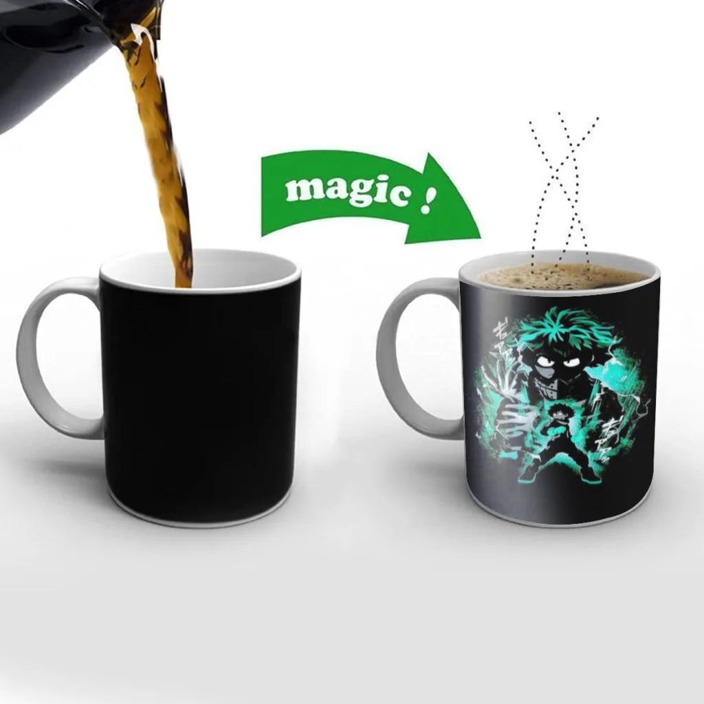 

Anime-My-Hero-Academia Tea Coffee Mugs Thermal Color-changing Cups Milk Cup Wedding Gifts