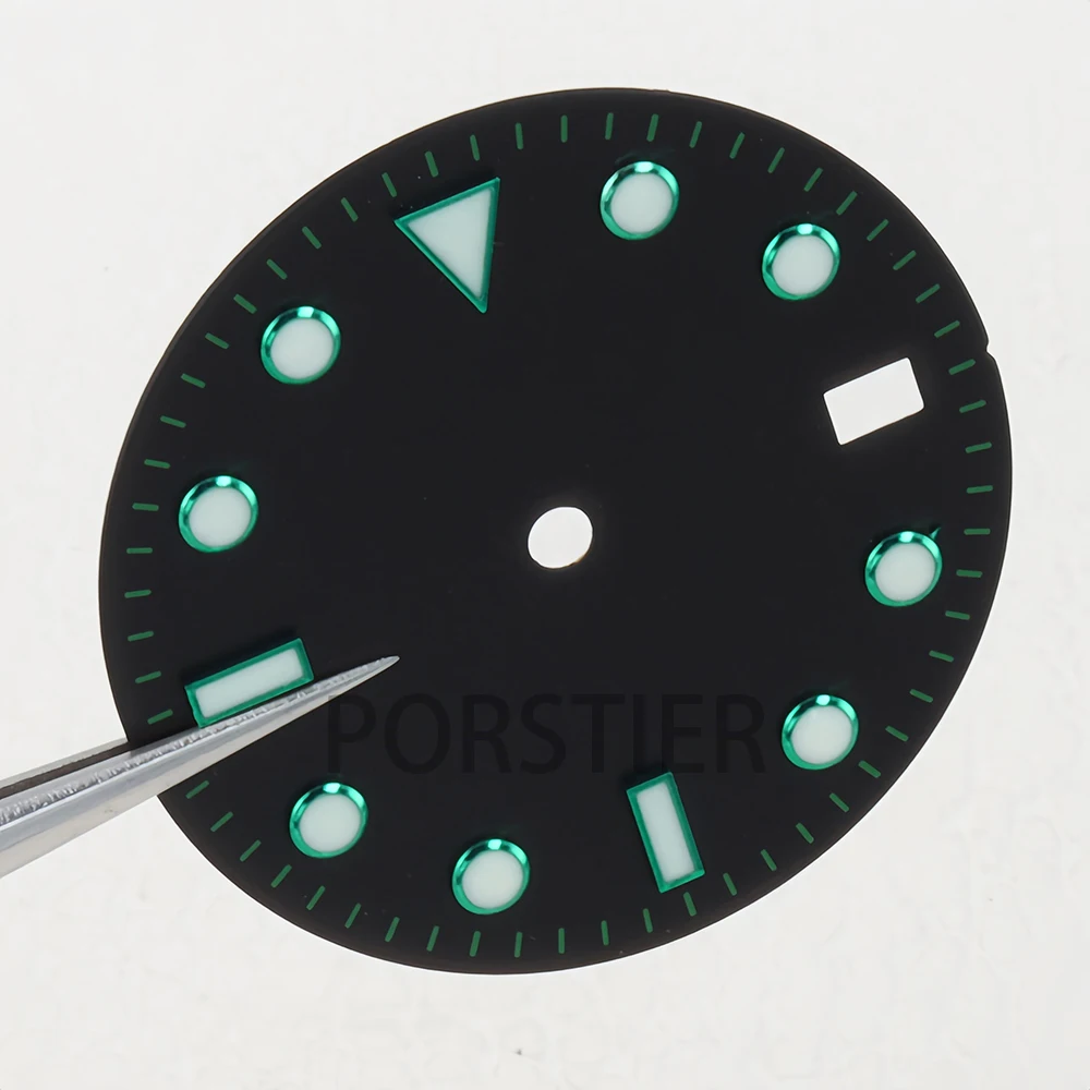 Vintage 29mm NH35 dial Green Luminous for Retro Submariner Seiko NH35 NH36 Movement Watch Mod Parts Watch Accessories Replace view 5