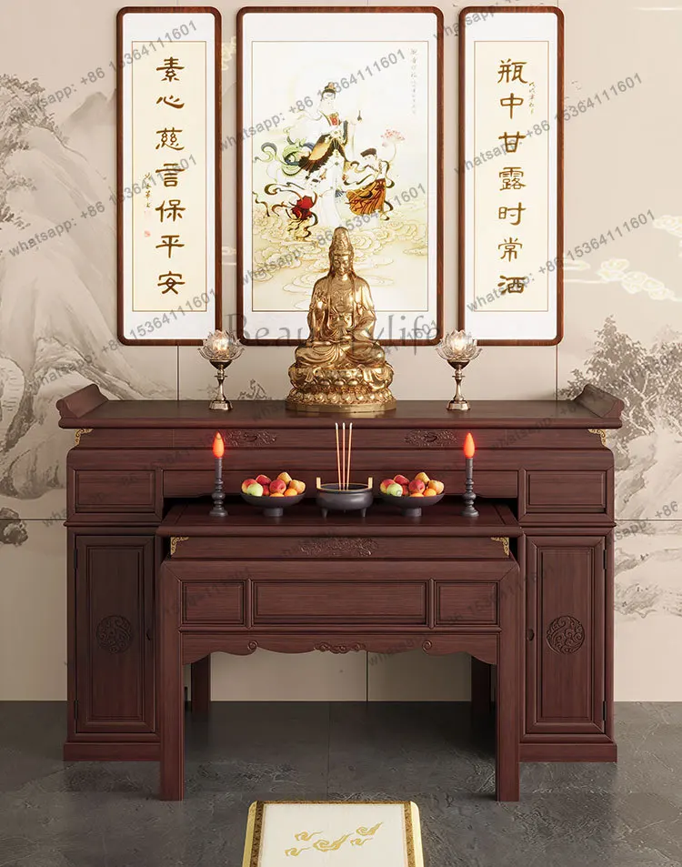 Altar Incense Table Home Use God Altar Modern Incense Table God Position  Solid Wood Chinese Eight Immortals