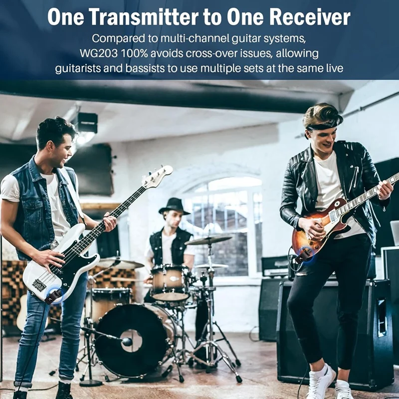 Receptor transmisor de guitarra inalámbrico de 2,4 Ghz, sistema de guitarra inalámbrico para teclado de violín, instrumentos musicales electrónicos