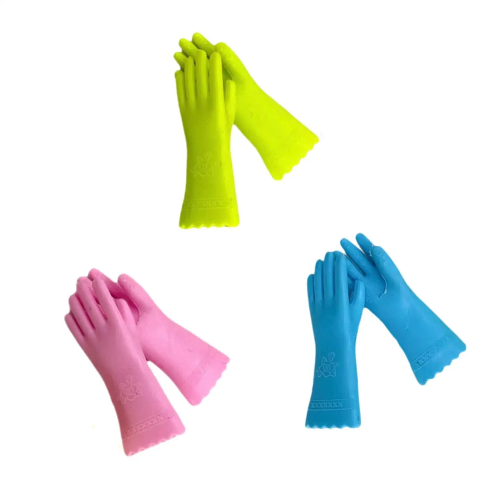 Luvas para casa de boneca em escala 1/12, móveis para casa de bonecas, mini fornecimento de casa, luvas minúsculas, modelo diy em miniatura para casa de bonecas