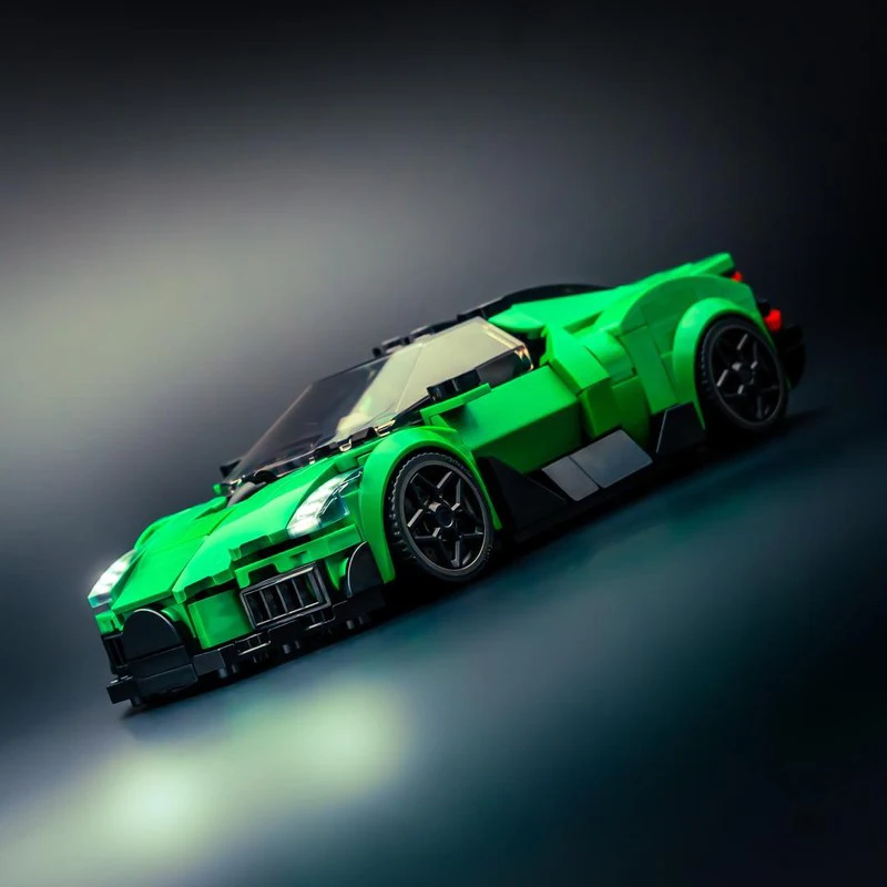 375 PCS 스피드 하이퍼카 브루아드 MOC 맞춤형 모듈식 빌딩 블록 창의적인 디자인 교육용 DIY 소년 장난감 크리스마스 선물