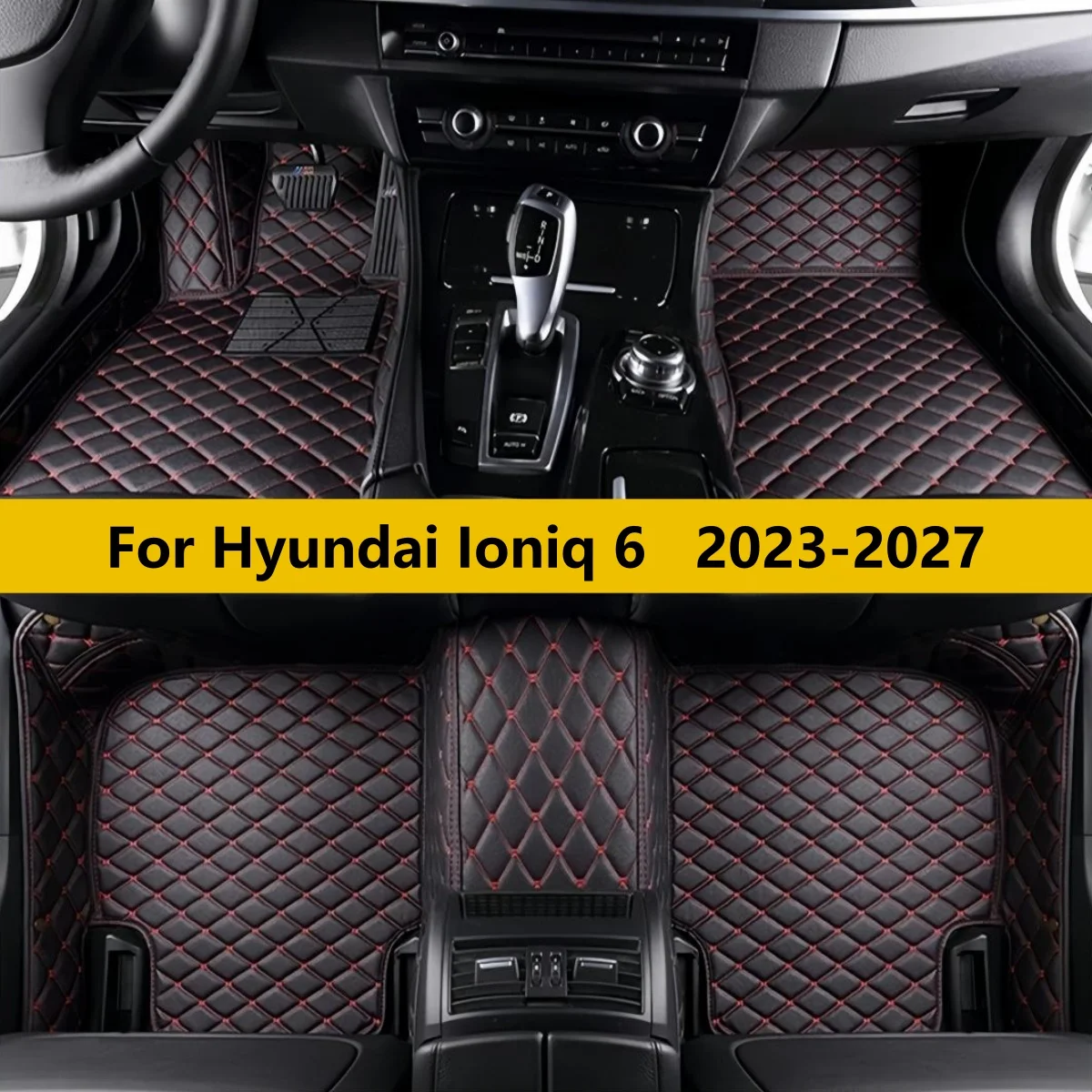 

Custom Leather Car Floor Mat For Hyundai Ioniq 6 2023 2024 2025 2026 2027 Auto Interior Carpets Custom Waterproof Decoration