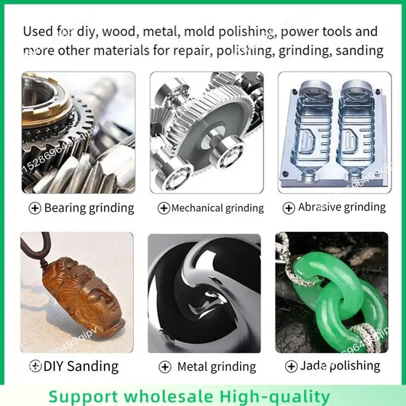 ABSF 100 개/상자 연마 돌 연마 연삭 헤드 전기 드릴 비트 휠 4-10Mm Dremel 드릴 로타리 도구 3Mm