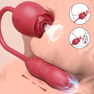 Rose Mengisap Mainan Seks Vibrator untuk Wanita 3in1 Menyodorkan G Spot Anal Vibrator Stimulator Wanita Bergetar Telur Mainan Dewasa 8 mainan seks penjualan terbaik rose - №