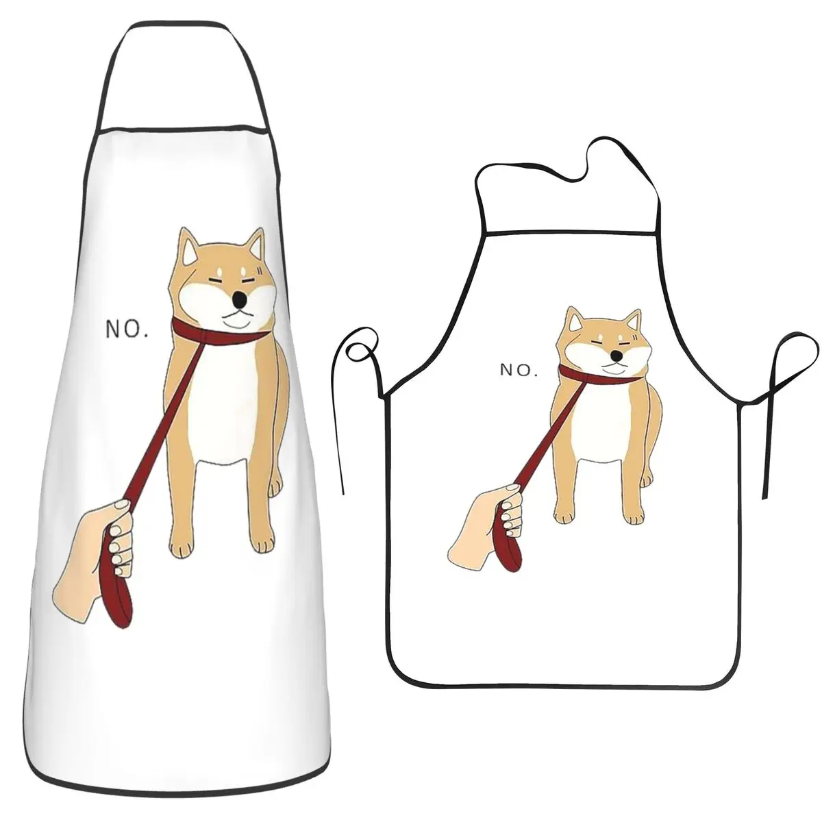 الحيوان شيبا اينو الكلاب المئزر الشيف الطبخ المطبخ Tablier مريلة مقاومة للماء تنظيف المطبخ بينافور للنساء الرجال اللوحة #2