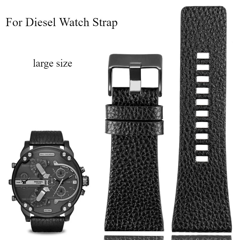 High-end Genuine Leather Watchband for Diesel Watch Friday Series Dz4323 Dz4318 Dz4329 Cowhide Waterproof Strap 24 26 28 30 32mm