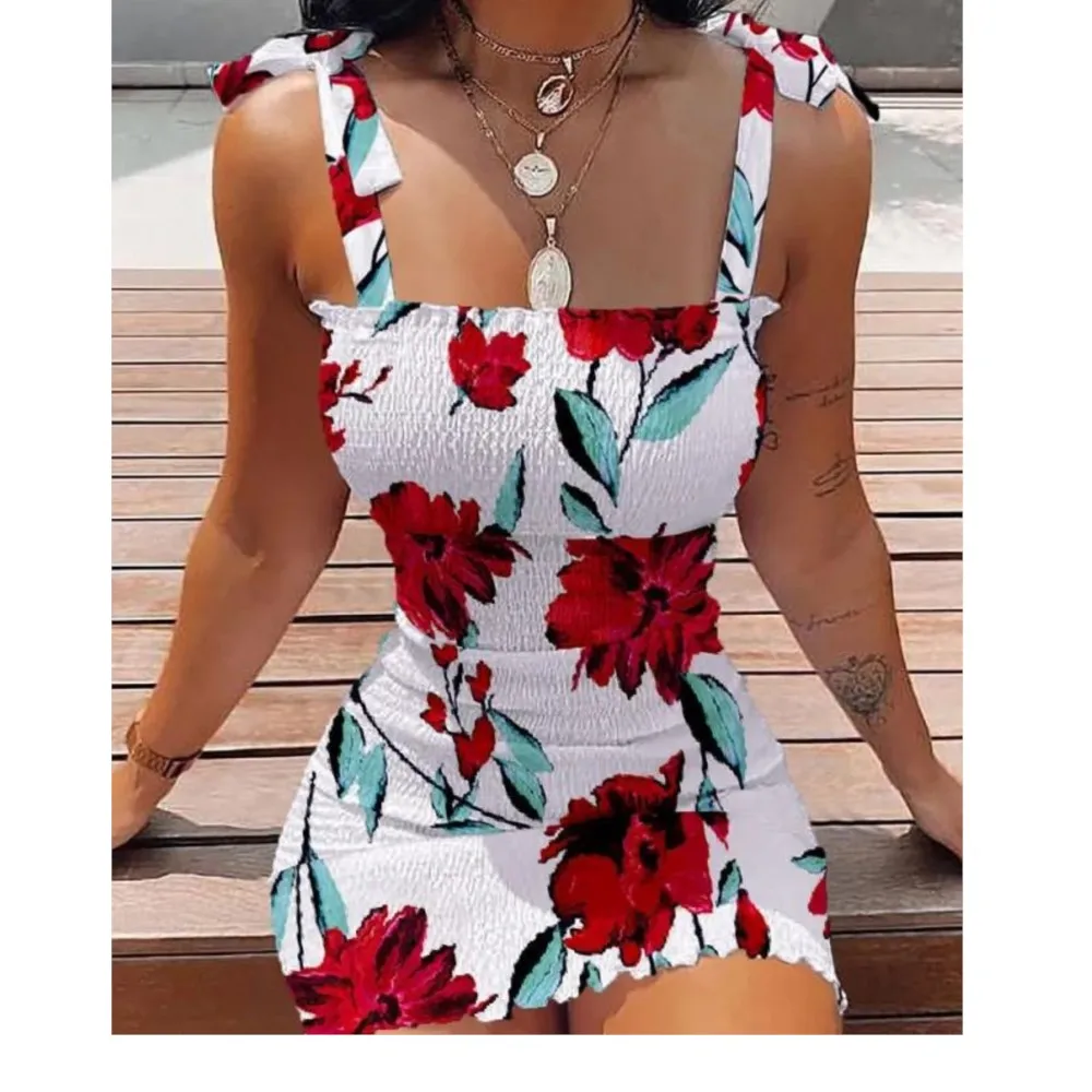 

Women's Mini Dress Slim Suspender Strap Neck Waist Tight Robe Vest Beach Party Home Business Vacation Daily Confession Vestidos