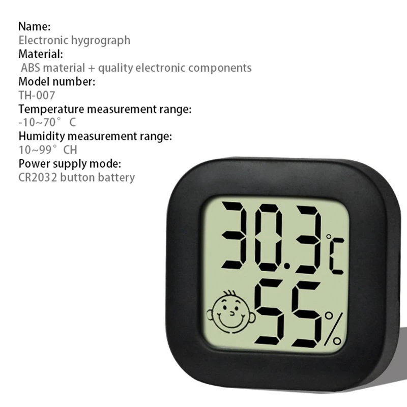 เครื่องวัดอุณหภูมิและความชื้นสํานักงานในร่มเครื่องวัดอุณหภูมิอิเล็กทรอนิกส์การวัดอุณหภูมิแบบดิจิตอลสี่สี