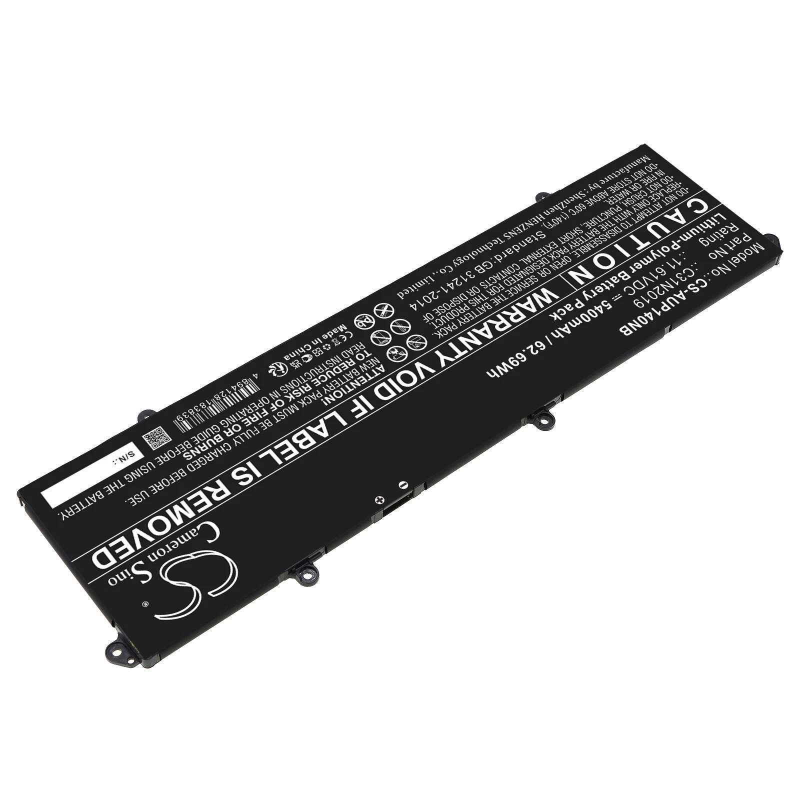 

Replacement 11.61V 5400mAh Laptop Battery C31N2019 for Asus VivoBook Pro 14X OLED M7400 Pro 14 OLED Pro 15 OLED K3400P K3500PH