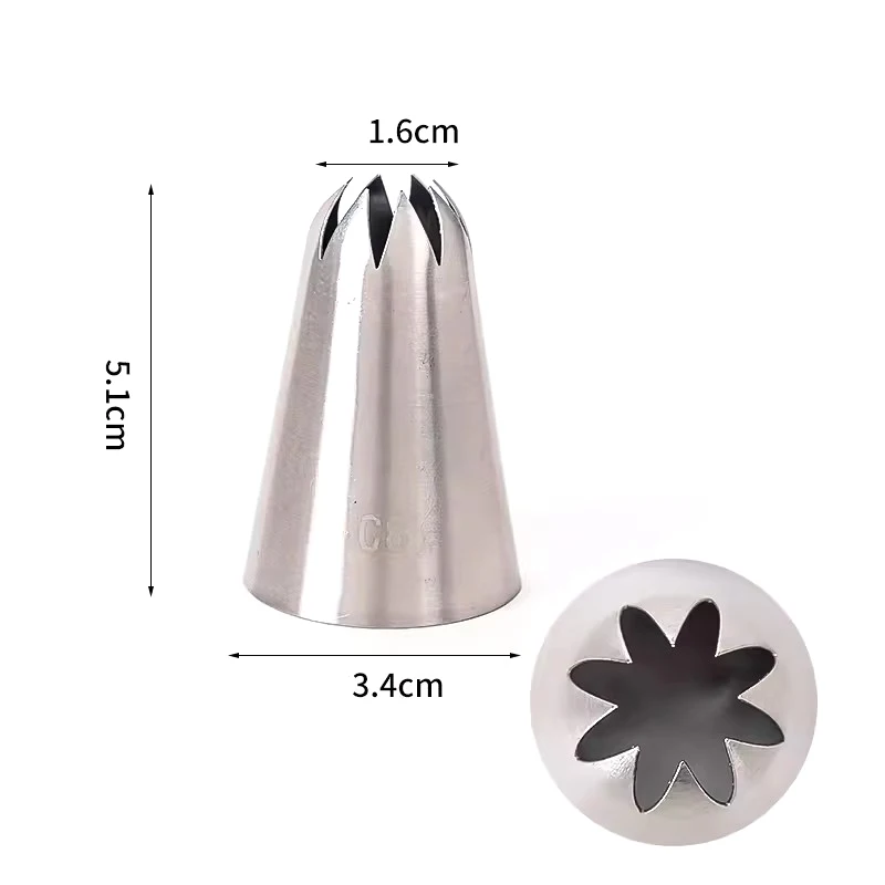 Set Punte Torte Acciaio Inox 1M 2D 2F Beccucci Per Decorazione Torte