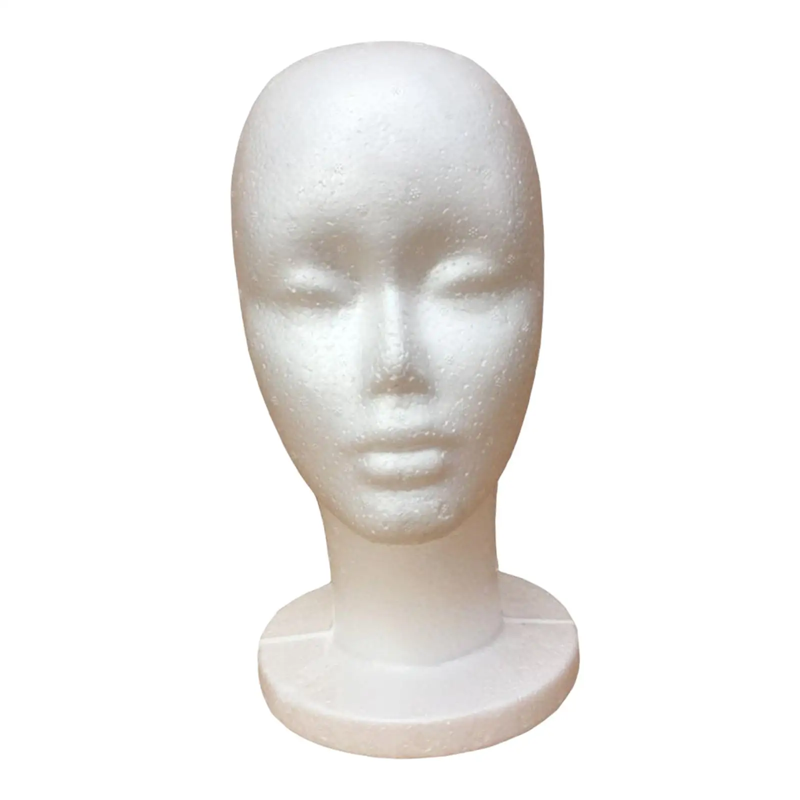 Female Foam Wig Head Model Foam Mannequin Wig Stand , Display Headphones Wigs Hats Hairpieces, Lightweight Manikin Foam Head