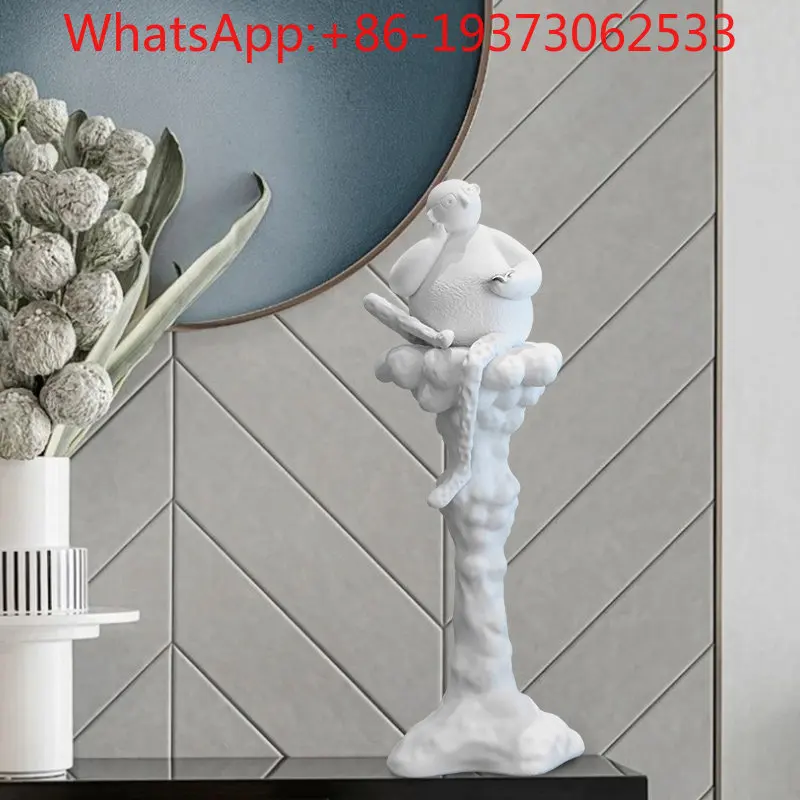 Creative Abstract Character Sculpture Tabletop Ornament Children's Room Thinker Cartoon Living Room Art Installation