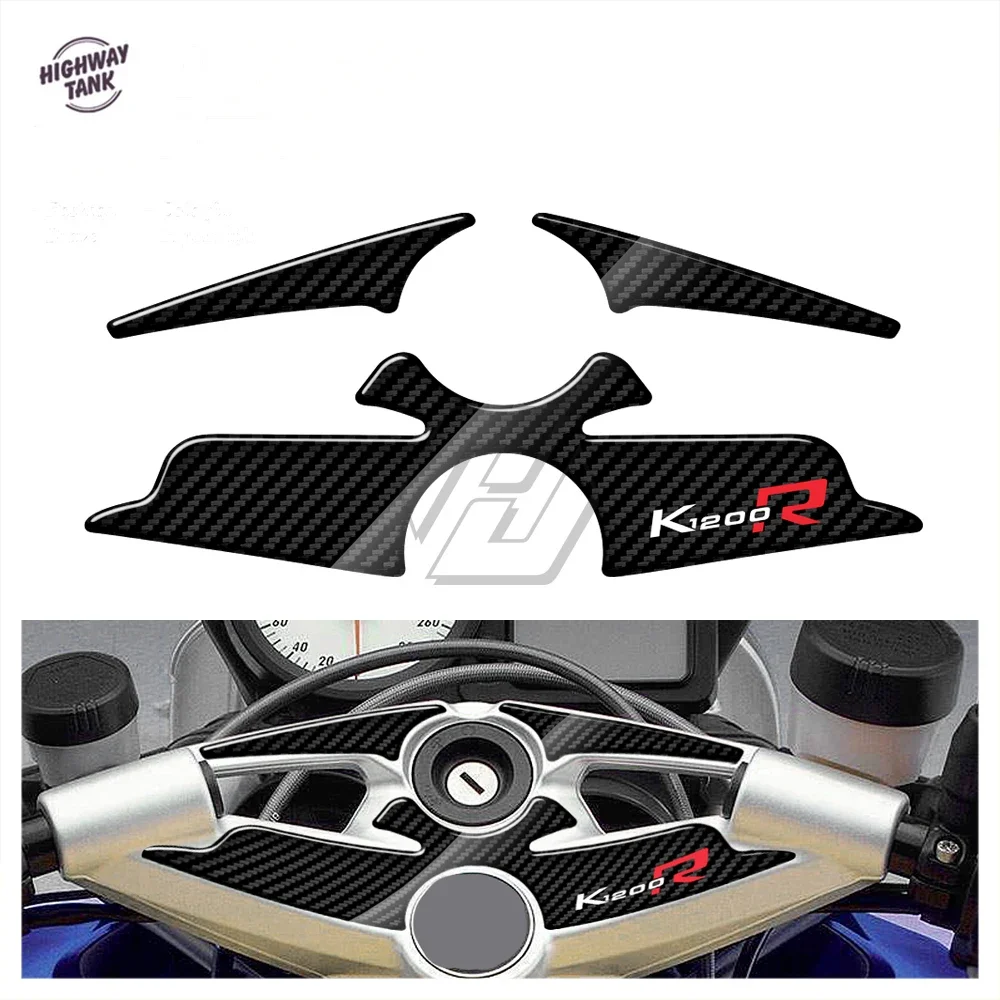 

3D Carbon-look Upper Triple Yoke Defender Case for BMW K1200R Sport Version UP To 2010