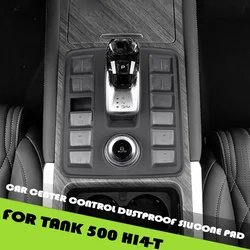 Car Center Control Dustproof Silicone Pad Fit for GWM Tank 500 Hi4-T Auto Center Control Gear Dust Cover Interior Upgrade Parts