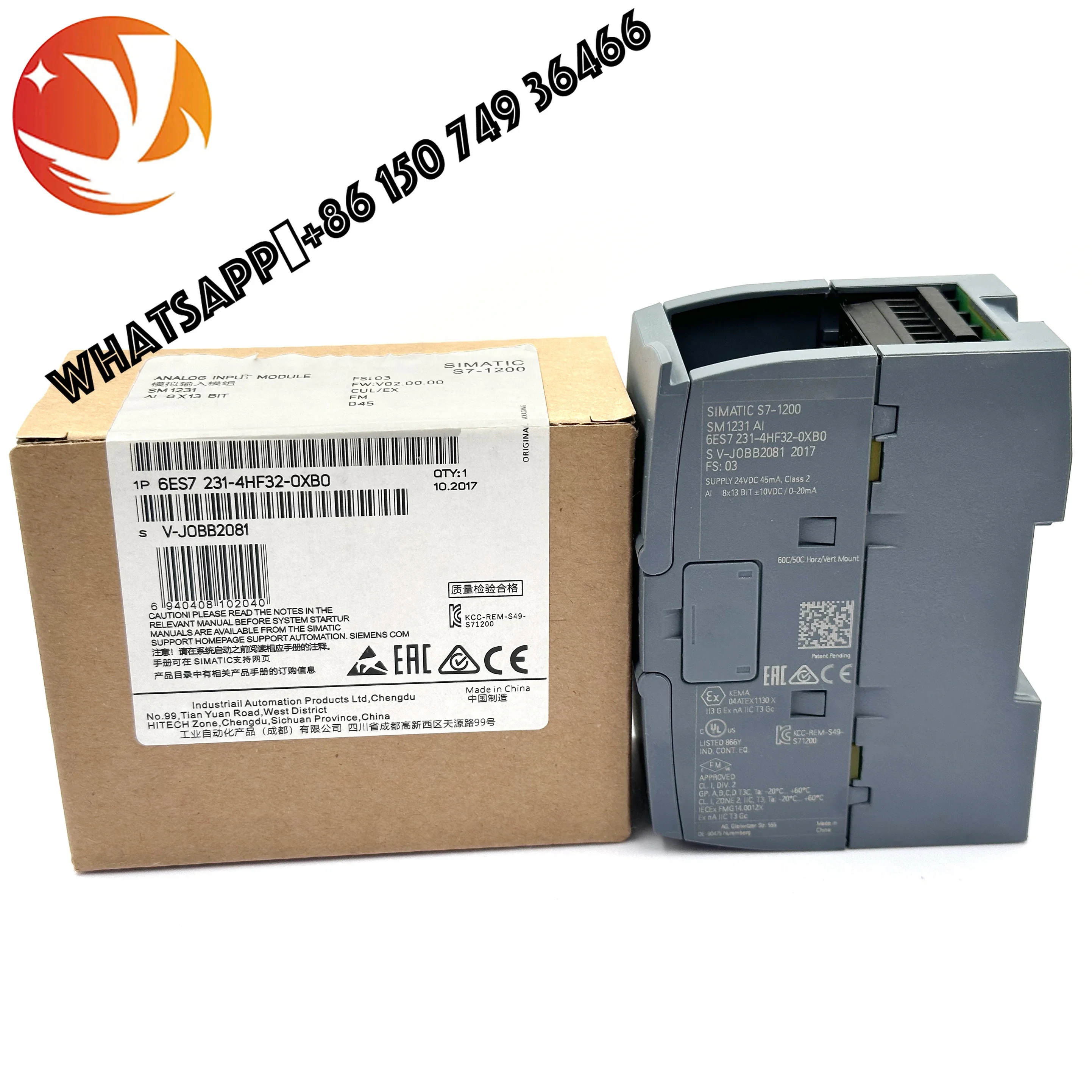 Industrial Automation  Plc Pac Dedicated Controllers 6ES7231-4HF32-0XB0 S7-1200 Brand New Plc Logic Programming Controller