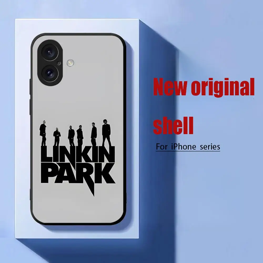 SuperRock Band L-Linkin Park Phone Case For iPhone 16 15 14 13 12 11 X XR XS 8 Plus Mini Pro Max Soft black Shockproof Cover