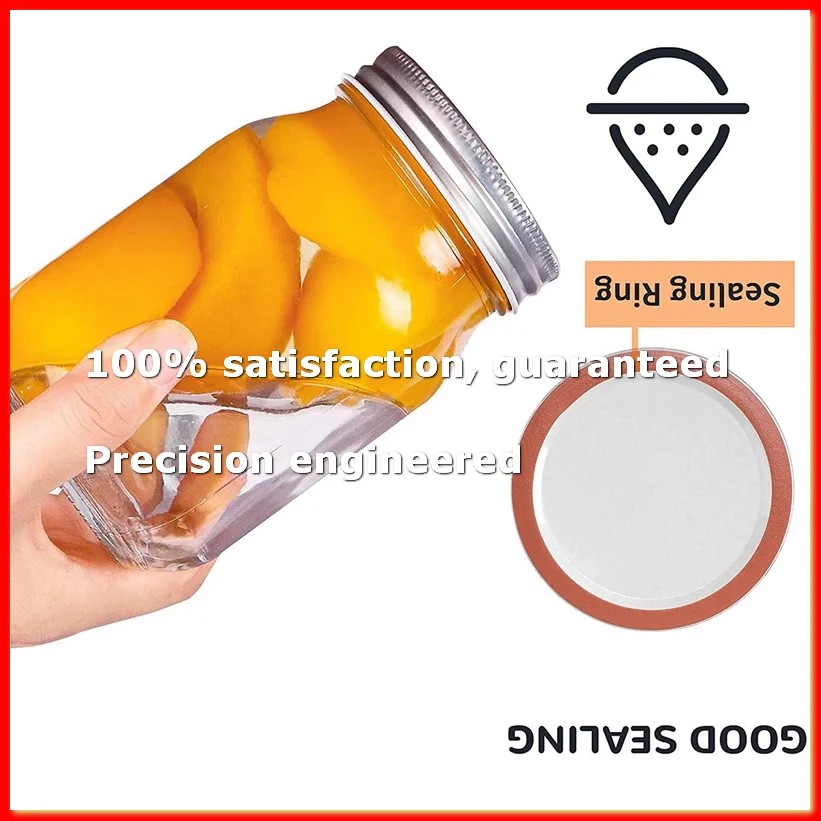 98 Count 70mm Regular Mouth Canning Lids for Ball and Kerr Canning Lids - Split-Type Metal Jar Lids for Canning-A13G