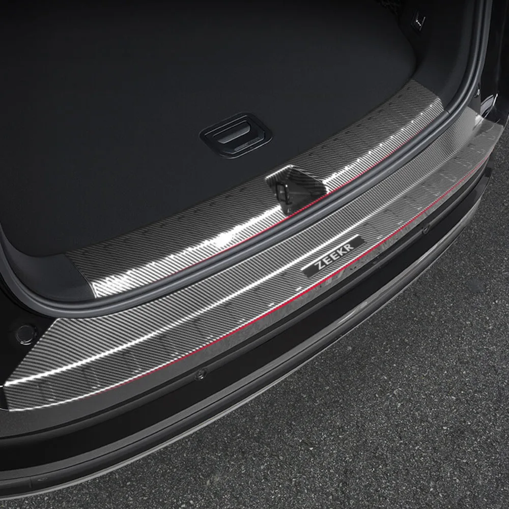 ABS Material Carbon Fiber Patterned Rear Guard Plate Interior Modification Accessories Fit For ZEEKR 8X Trunk Door Sill Strip
