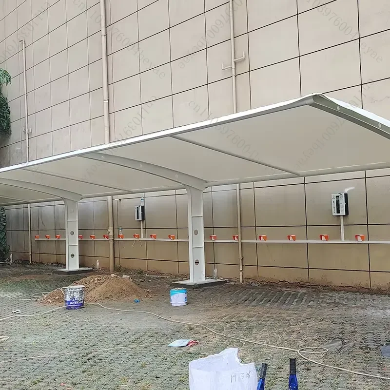 Modern minimalist grey aluminium roof manual folding arm telescopic pergola carport shading garage for parking