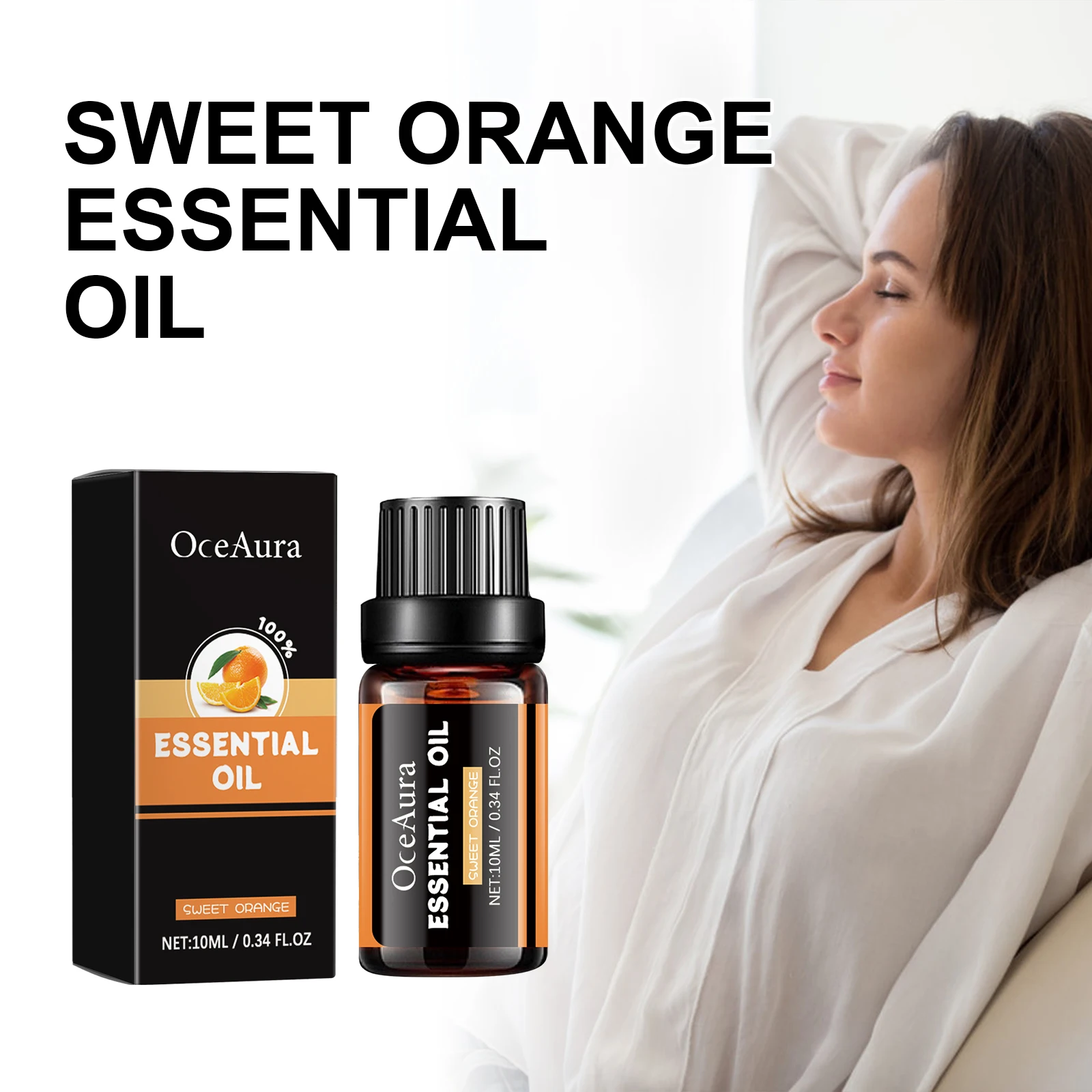 

OceAura 10ml Body Sweet Orange Essential Oil Muscle relaxation Soothing emotions Essential Oils For Humidifiers