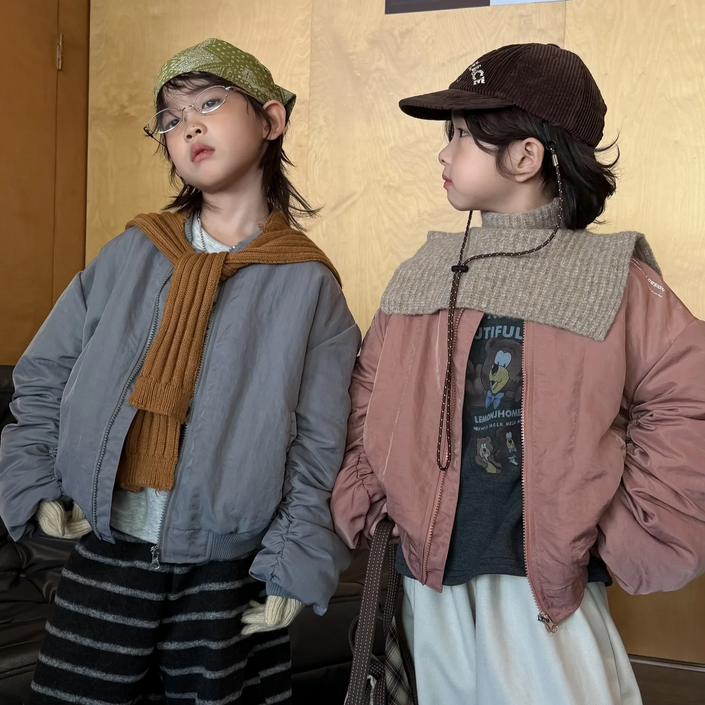 

Children's Clothing Boys' Jacket 2025 Winter Edition Korean Version Thick Flight Jacket for Children Windproof and Warm