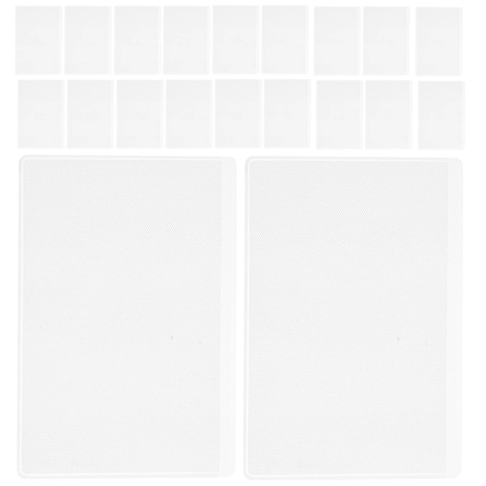 

50Pcs Business Card Sleeves Clear Semi Transparent Id Badge Sleeve for Credit Cards Portable Card Protector Lightweight Design