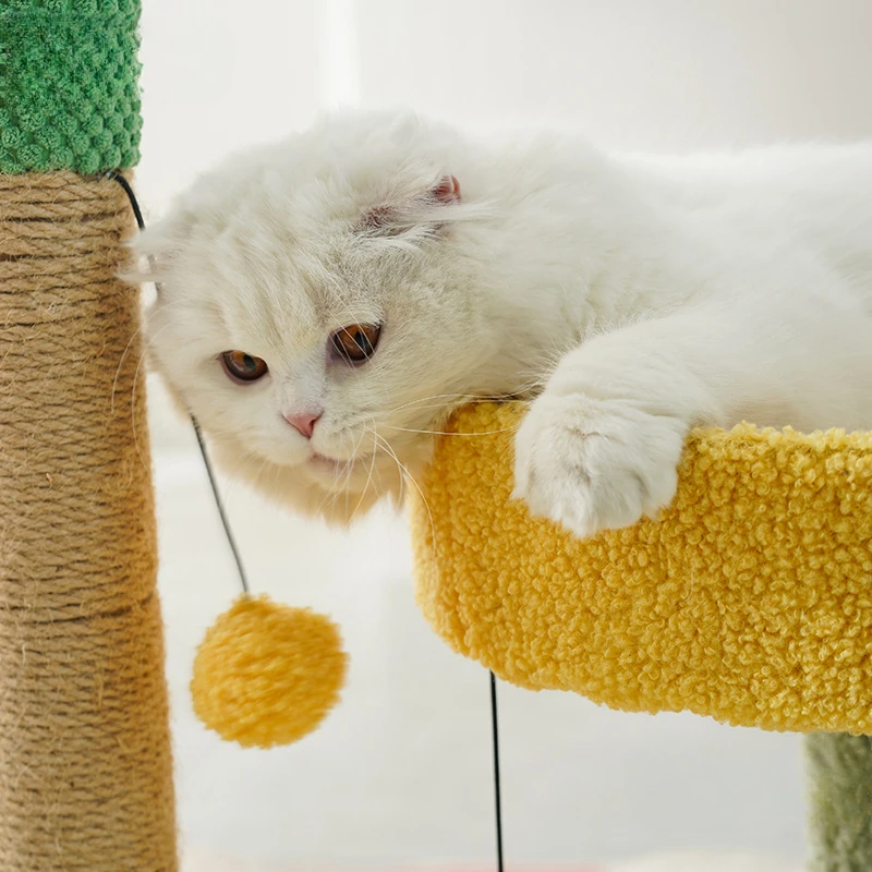 Cactus Cat Climbing Frame Sisal Pole Grinding Claw Artifact Cat Nest and Jumping Platform Toy Winter Cat Scratching Board