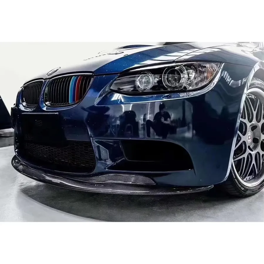 لسيارات BMW M3 E92 E93 ألياف الكربون شفة أمامية للسيارة المصد الأمامي كلبشة سبويلر الناشر الجبهة الشفة الذقن 06-11 اكسسوارات السيارات #4