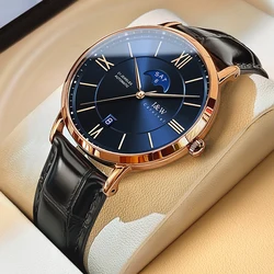 IW Automatic Mens Watches Unique Date Design Top Brand Luxury MIYOTA Mechanical Sapphire Fashion Business Leather Wristwatch