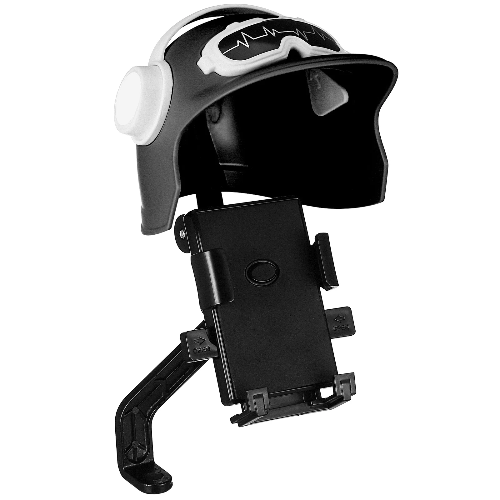 Uchwyt na telefon do roweru/motocykla, mocowany do lusterka, z osłoną przeciwsłoneczną, wodoodporny, chroniący przed słońcem, zapewniający bezpieczny uchwyt podczas jazdy.